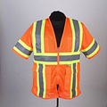 Safety Vest, ANZI Class 3, Mesh with zipper (Med - 5XL) Orange